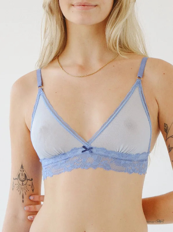 Lia Bra | Indigo Blue Lacy Underwire Bra