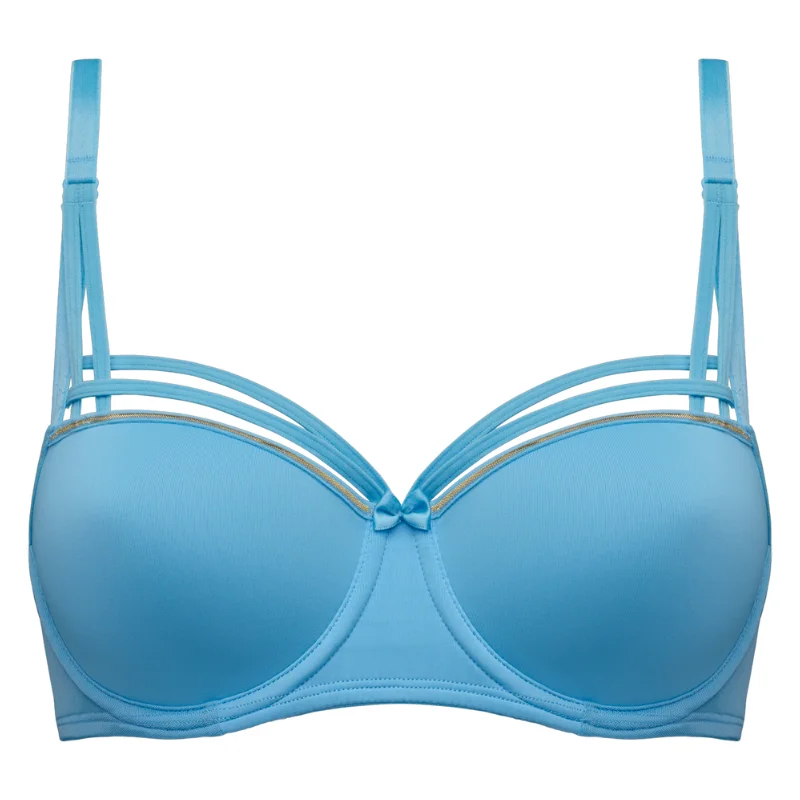 Marlies Dekkers Dame de Paris Balcony Bra Baltic Sea & Gold Trendy Lace Bra
