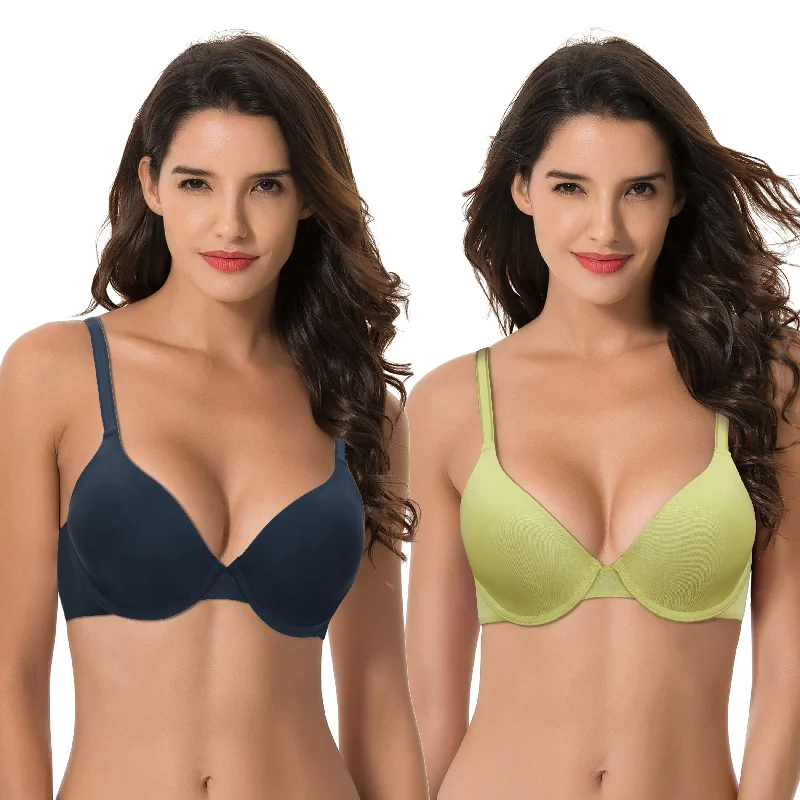 Women's Plus Size Full Coverage Padded Underwire Bra Minimalist Wireless Bra