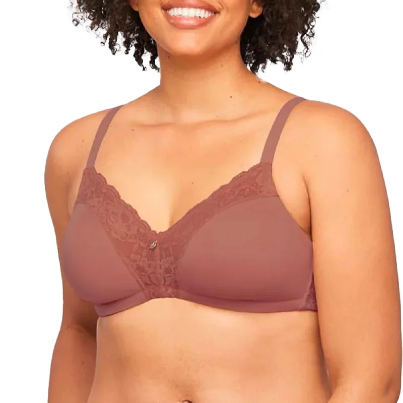 Wire-Free Dream Bra 9326 - Pecan Wireless Lace Bra