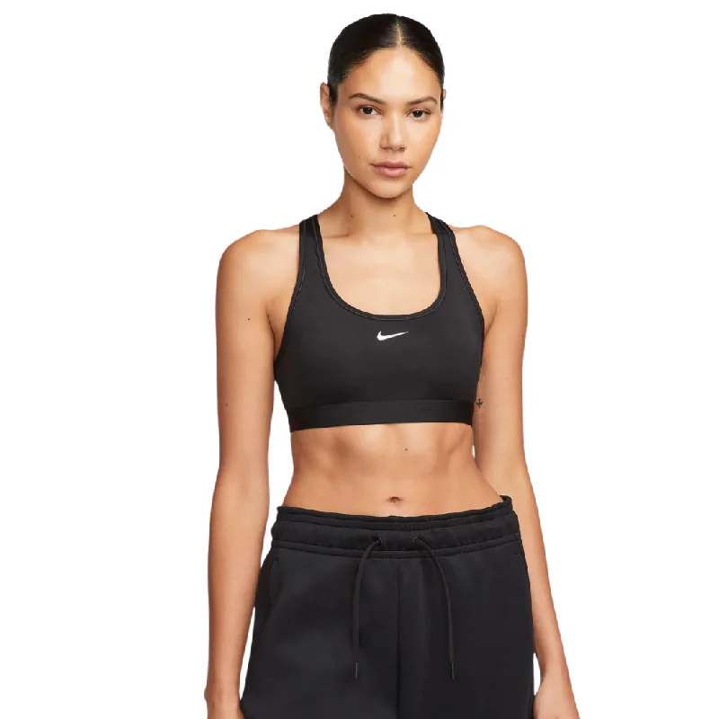 Nike Swoosh Light Support Women's Non-Padded Black Sports Bra Soft Lace Bra