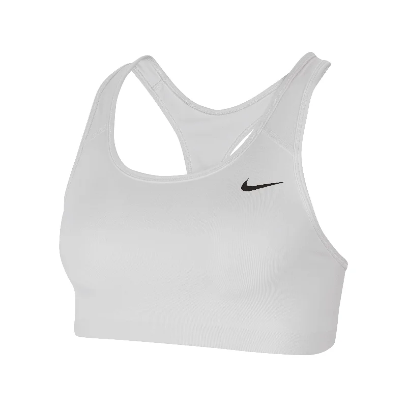NIKE Women's Medium-Support Non-Padded White Sports Bra Light Padded Bra