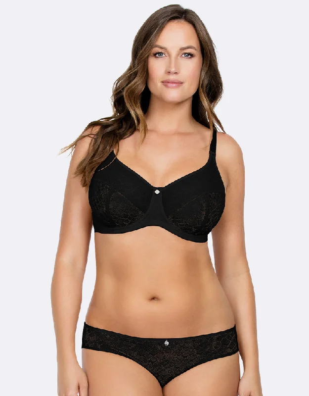 Parfait Enora Minimizer Full Cup Bra Black Strapless Support Bra