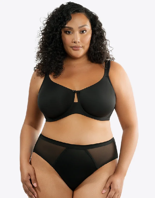 Parfait Erika Unlined Moulded Bra Black Simple Wireless Bra