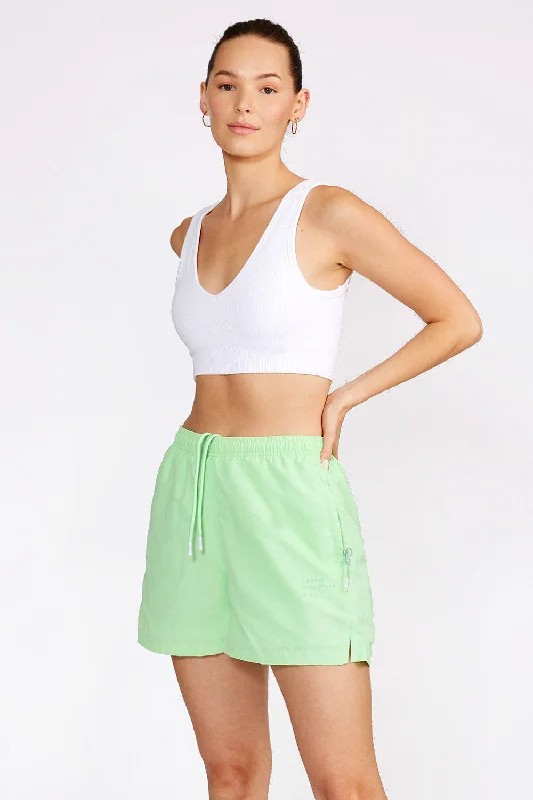 Sage v-neck seamless bra top white Sexy Mesh Bra