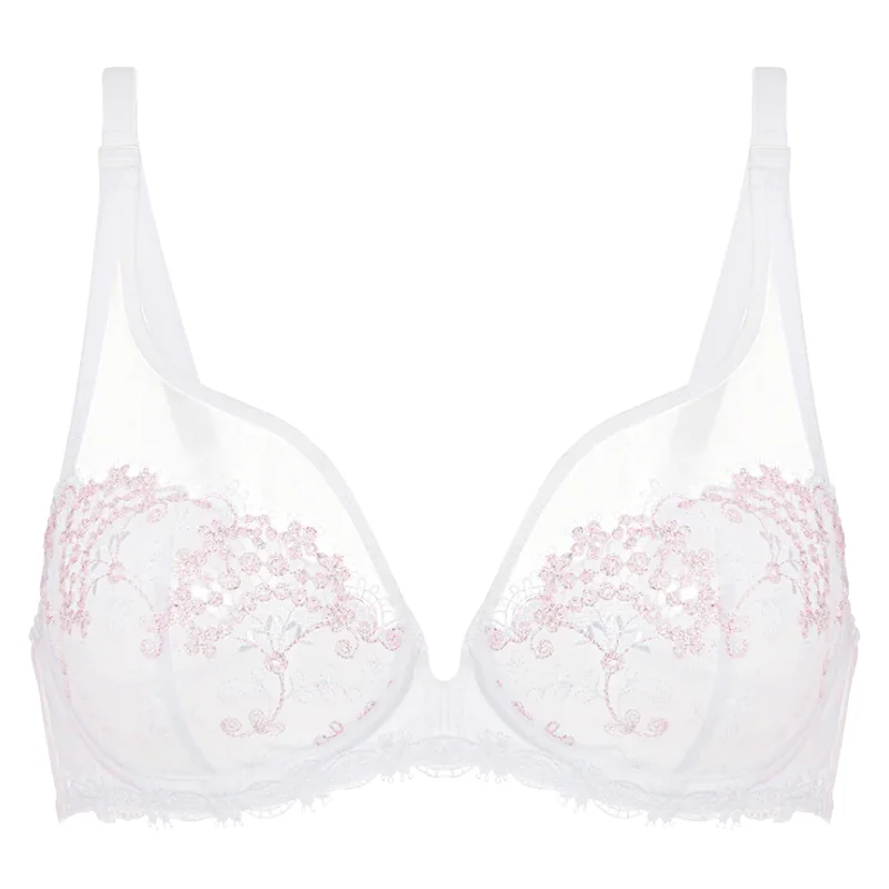 Simone Perele Wish Full Coverage Bra Crystal White Comfortable Lounge Bra