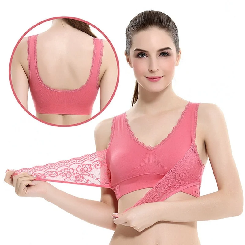 Sport Bra Yoga Super Elastic Wide Shoulder Cross Lace Bra High Support Bra
