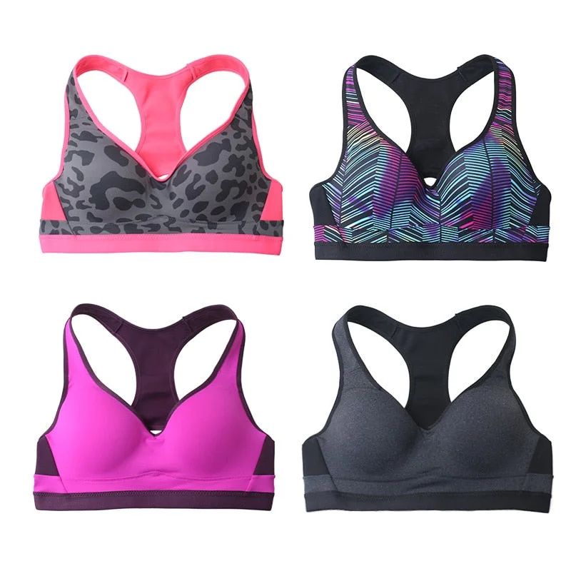 Sports Bra For Yoga Fitness Padded Running Bra Plus Size Sleek Sports Bra
