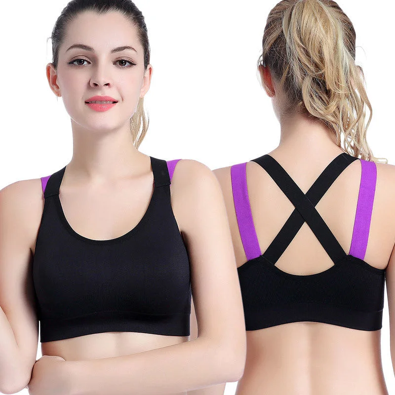 Women Sport Bra Fitness Cross Yoga Gym Fitness Smooth Push-Up Bra
