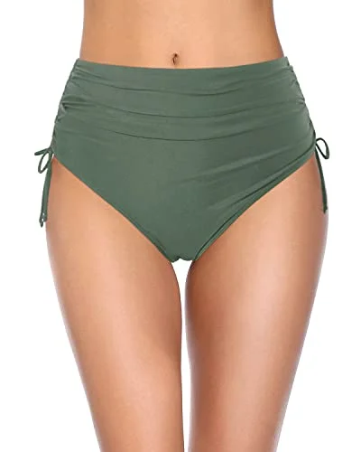 High Waisted Full Coverage Swim Shorts Women's Tummy Control Bikini Bottoms Chic Swimsuit Cover-Up