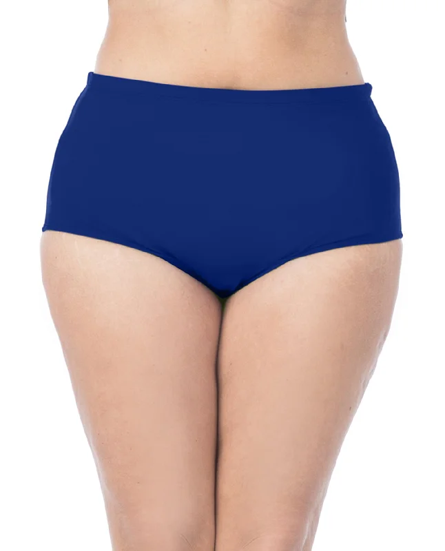 La Blanca Solid Plus Size Hi-Rise Swim Bottom Color-Block Bikini