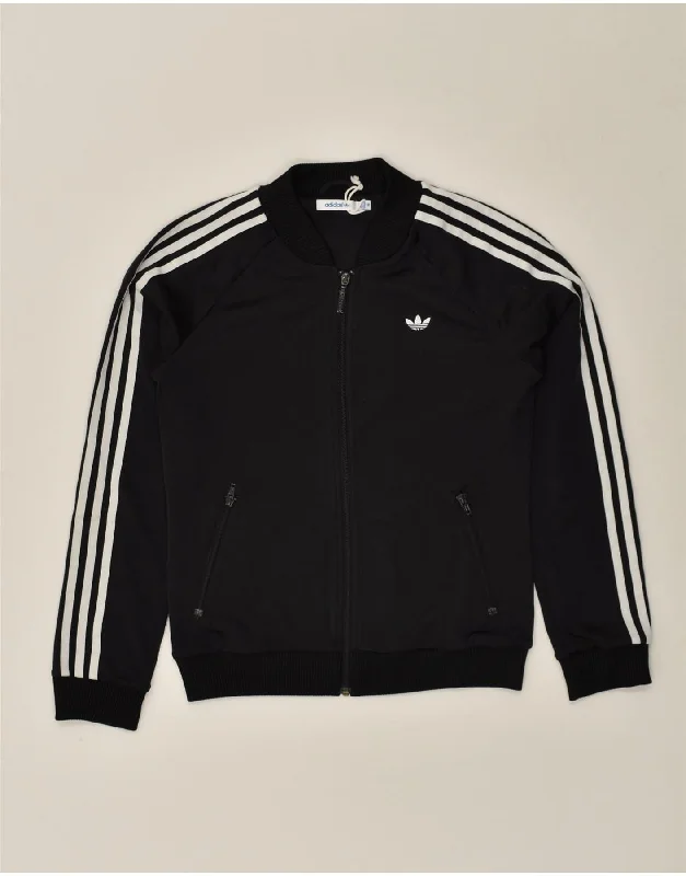 ADIDAS Womens Tracksuit Top Jacket EU 40 Medium Black Polyamide Rayon Jacket Velvet Jacket Corduroy Jacket