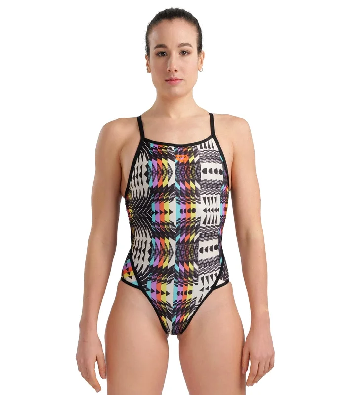 Arena Women's Super Fly Back Allover One Piece Swimsuit Black/Multi Elegant Ruffled Bikini Arena Women's Super Fly Back Allover One Piece Swimsuit Black/Multi Elegant Ruffled Bikini