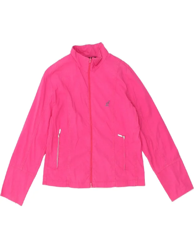 AUSTRALIAN L'ALPINA Womens Tracksuit Top Jacket IT 44 Medium Pink Cotton Rayon Fabric Velvet Fabric Corduroy Fabric