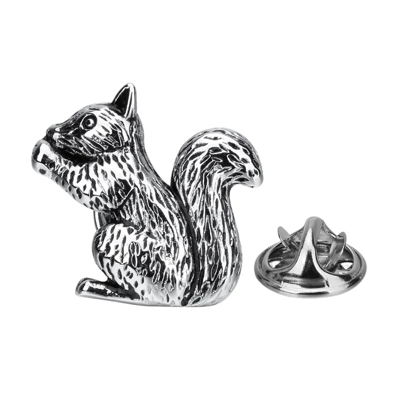 Maxbell Cute Squirrel Lapel Pin Gift Brass Exquisite for Jacket Clothing Party Mesh Jacket Canvas Jacket Denim Jacket