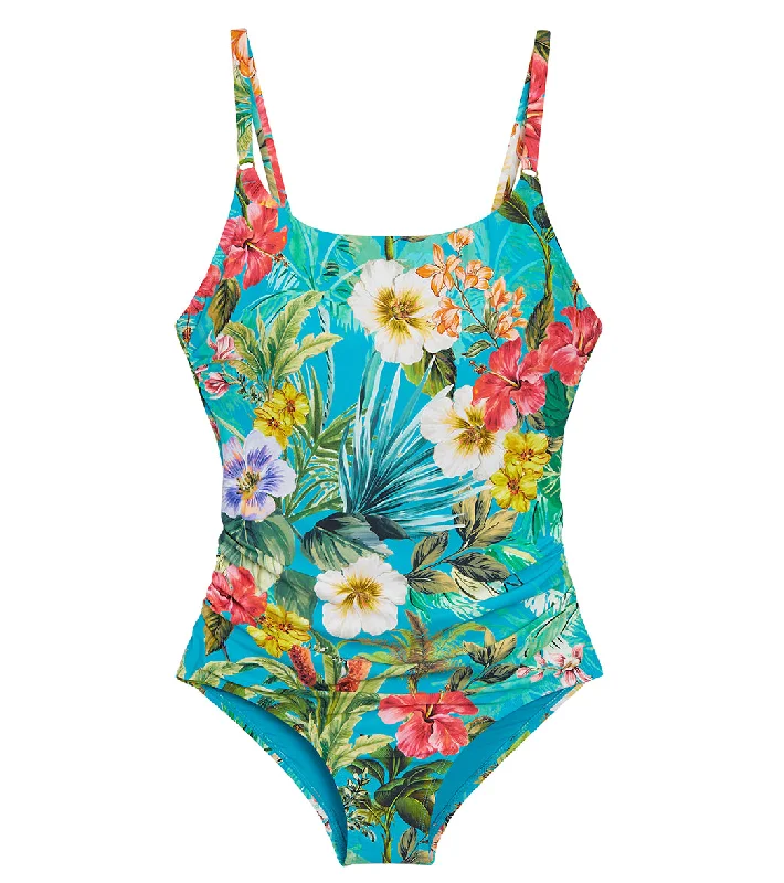 Jantzen Women's Palms and Tropics Lingerie One Piece Swimsuit Quick-Dry Tankini