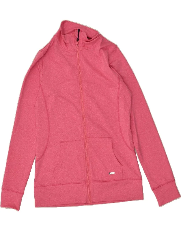 JOULES Womens Tracksuit Top Jacket UK 10 Small Pink Polyester Plaid Jacket Tartan Jacket Houndstooth Jacket