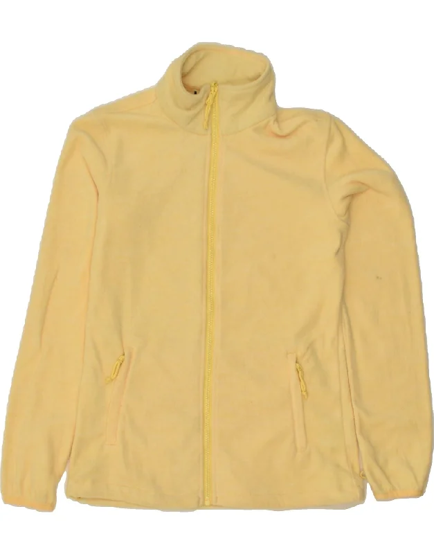 MOUNTAIN WAREHOUSE Womens Tracksuit Top Jacket UK 8 Small Yellow Polyester Print Jacket Jacquard Jacket Patchwork Jacket