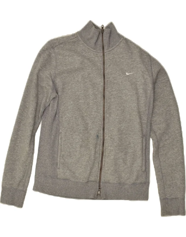 NIKE Womens Tracksuit Top Jacket UK 20/22 XL Grey Cotton Wool Jacket Cashmere Jacket Tweed Jacket