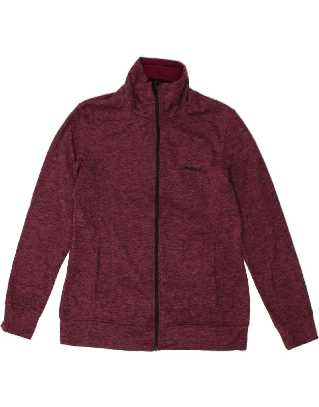 O'NEILL Womens Tracksuit Top Jacket UK 18 XL Maroon Flecked Polyester Jacket Blazer Coat