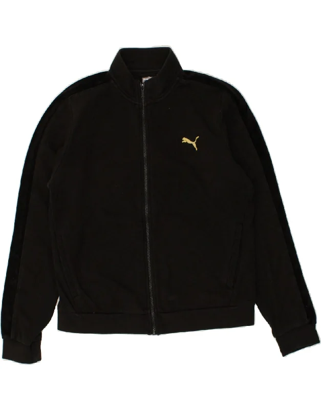 PUMA Womens Graphic Tracksuit Top Jacket UK 16 Large Black Corduroy Jacket Velvet Jacket Brocade Jacket