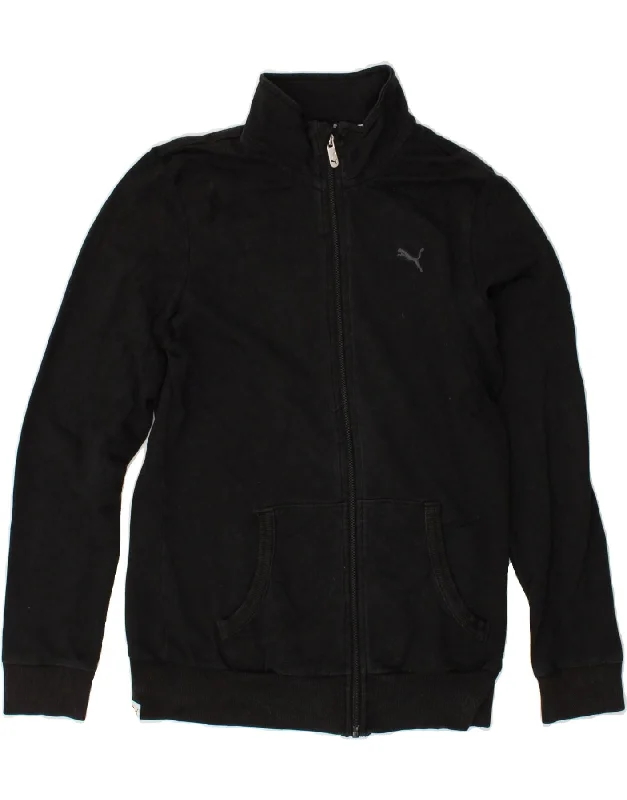 PUMA Womens Tracksuit Top Jacket UK 10 Small Black Fitted Jacket Loose Jacket Oversized Jacket