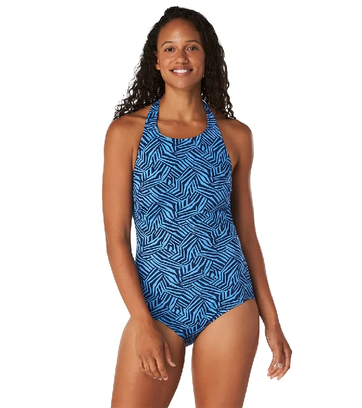 Speedo Women's Printed High Neck One Piece Swimsuit Bold Animal - Peacoat Trendy Swimsuit Bottoms Speedo Women's Printed High Neck One Piece Swimsuit Bold Animal - Peacoat Trendy Swimsuit Bottoms