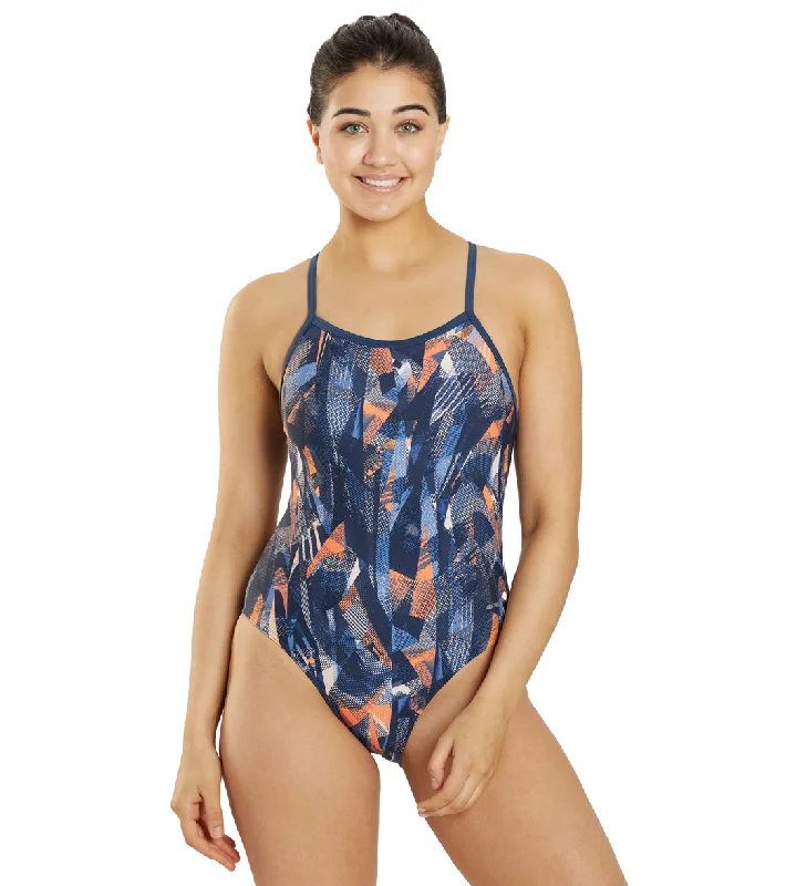 Sporti Catalyst Thin Strap One Piece Swimsuit (22-44) Navy/Orange Plus-Size Bikini Set Sporti Catalyst Thin Strap One Piece Swimsuit (22-44) Navy/Orange Plus-Size Bikini Set