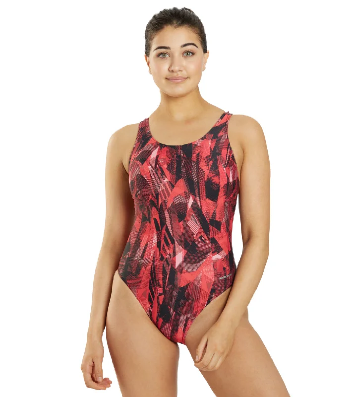 Sporti Catalyst Wide Strap One Piece Swimsuit (22-44) Red Strappy Back Bikini