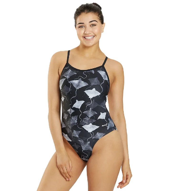 Sporti Stingray Fever Thin Strap One Piece Swimsuit (22-44) Black Push-Up Swimsuit Top Sporti Stingray Fever Thin Strap One Piece Swimsuit (22-44) Black Push-Up Swimsuit Top