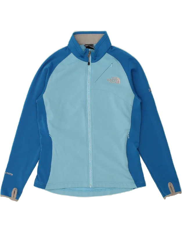 THE NORTH FACE Womens Tracksuit Top Jacket UK 14 Medium Blue Colourblock Jacket Blazer Coat