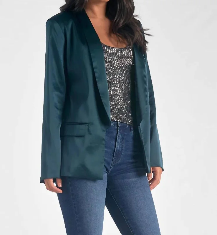 Wren’S Jacket In Green Pine Appliqued Jacket Beaded Jacket Sequined Jacket