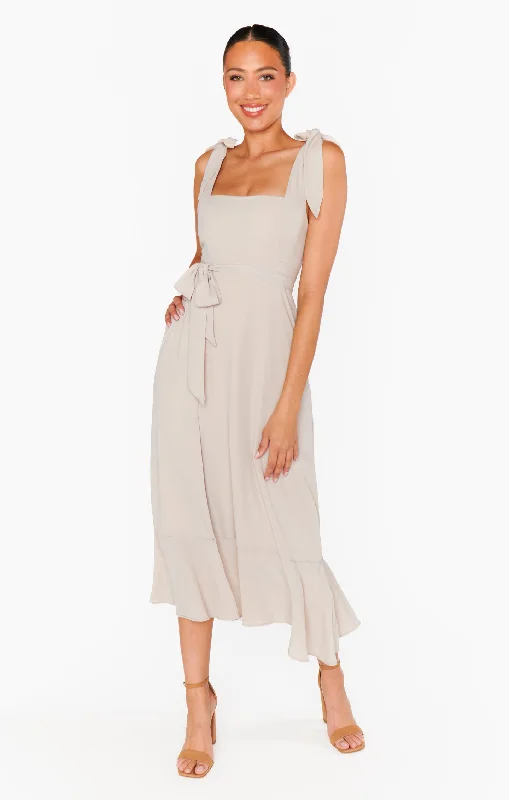 Claire Midi Dress ~ Show Me The Ring Crisp Stylish Halter Neck Midi Dress