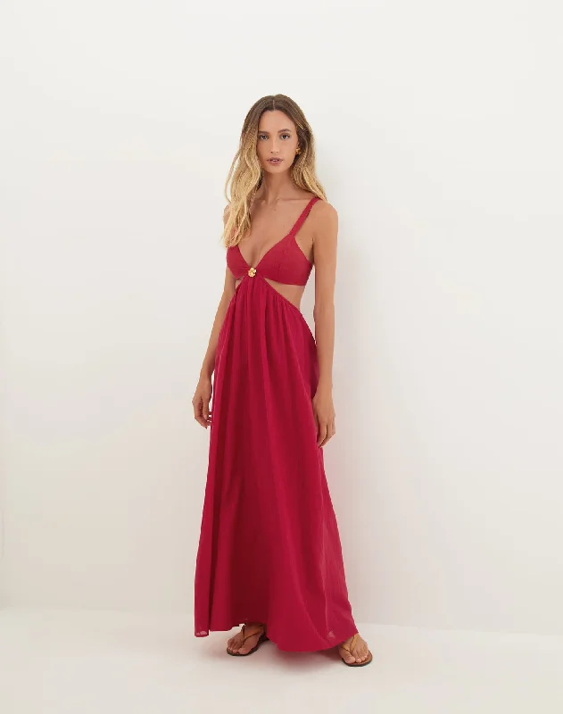 Alissa Maxi Dress - Summerwine Trendy Ruffled Maxi Dress