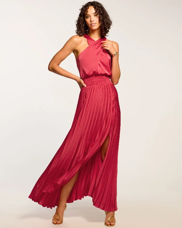 Arina Halter Maxi Dress Trendy Maxi Dress with Bow
