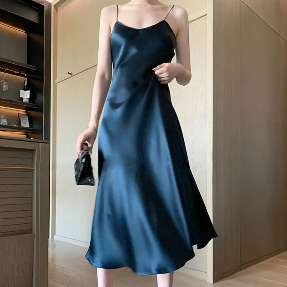 2024 Low Cut V Neck Solid Color Spaghetti Strap Maxi Dress Trendy Ruffled Maxi Dress 2024 Low Cut V Neck Solid Color Spaghetti Strap Maxi Dress Trendy Ruffled Maxi Dress