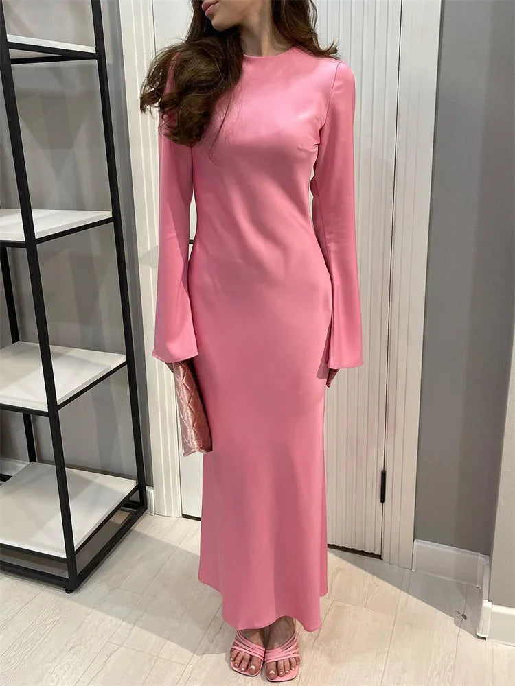 2024 Casual Luxury Ladies Autumn Long Sleeve Party Maxi Dress Classic Tulle Maxi Dress 2024 Casual Luxury Ladies Autumn Long Sleeve Party Maxi Dress Classic Tulle Maxi Dress