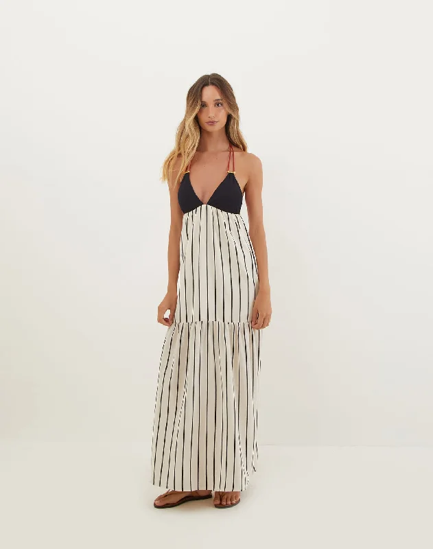 Erica Maxi Dress - Serpentine Cozy Spaghetti Strap Maxi Dress