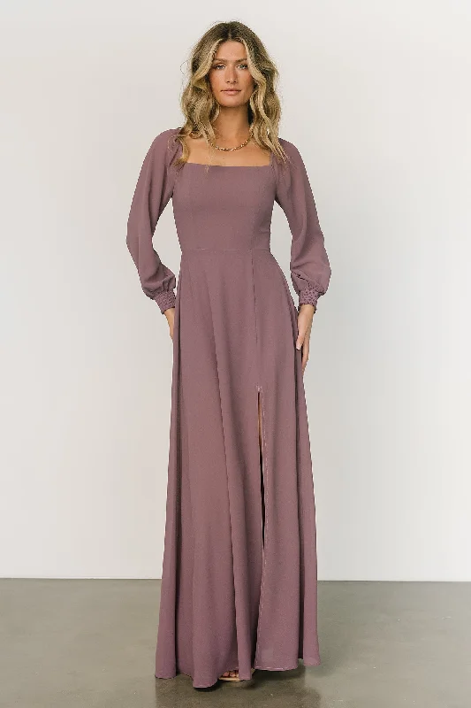 Giselle Maxi Dress | Vintage Plum Stylish A-Line Maxi Dress
