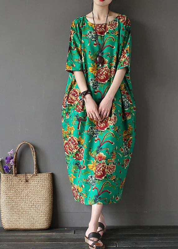 Green Solid Maxi Dress Short Sleeve Classic Strapless Maxi Dress