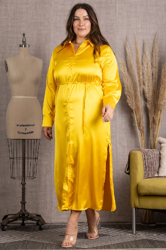 YELLOW BUTTON DOWN LONG SLEEVES PLUS SIZE MAXI DRESS-M51743WX Trendy Off-Shoulder Ruffle Maxi Dress YELLOW BUTTON DOWN LONG SLEEVES PLUS SIZE MAXI DRESS-M51743WX Trendy Off-Shoulder Ruffle Maxi Dress