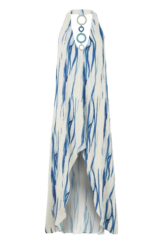 Maya Maxi Dress Fashionable Open-Back Maxi Dress