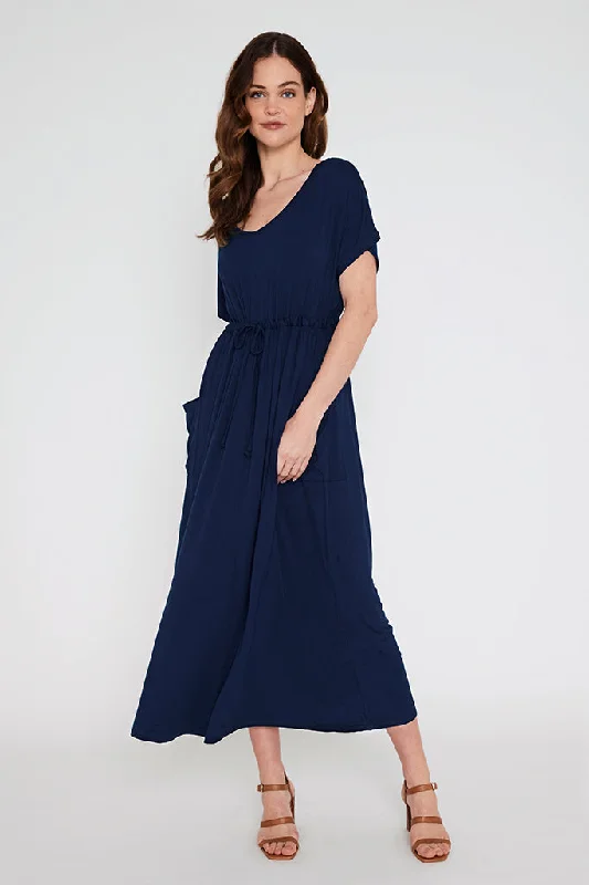 Mila Maxi Dress - Navy Classic Black Maxi Dress