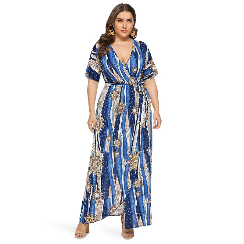 Rosegal Plus Size V Neck Floral Print Waist Strap Split Women Beach Long Dress Floor-Length Maxi Dress Summer Bohemia vestidos Elegant Pleated Maxi Dress Rosegal Plus Size V Neck Floral Print Waist Strap Split Women Beach Long Dress Floor-Length Maxi Dress Summer Bohemia vestidos Elegant Pleated Maxi Dress