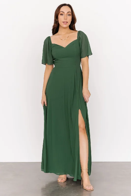 Sierra Sweetheart Maxi Dress | Evergreen Comfortable Bohemian Maxi Dress