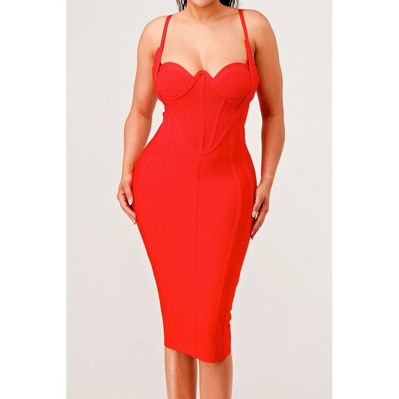 Athina corset bandage mini dress Comfortable Smocked Mini Dress