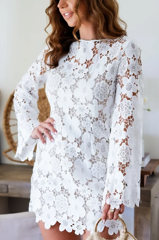 Avery Lace Mini Dress Fashionable Mini Dress with Pockets