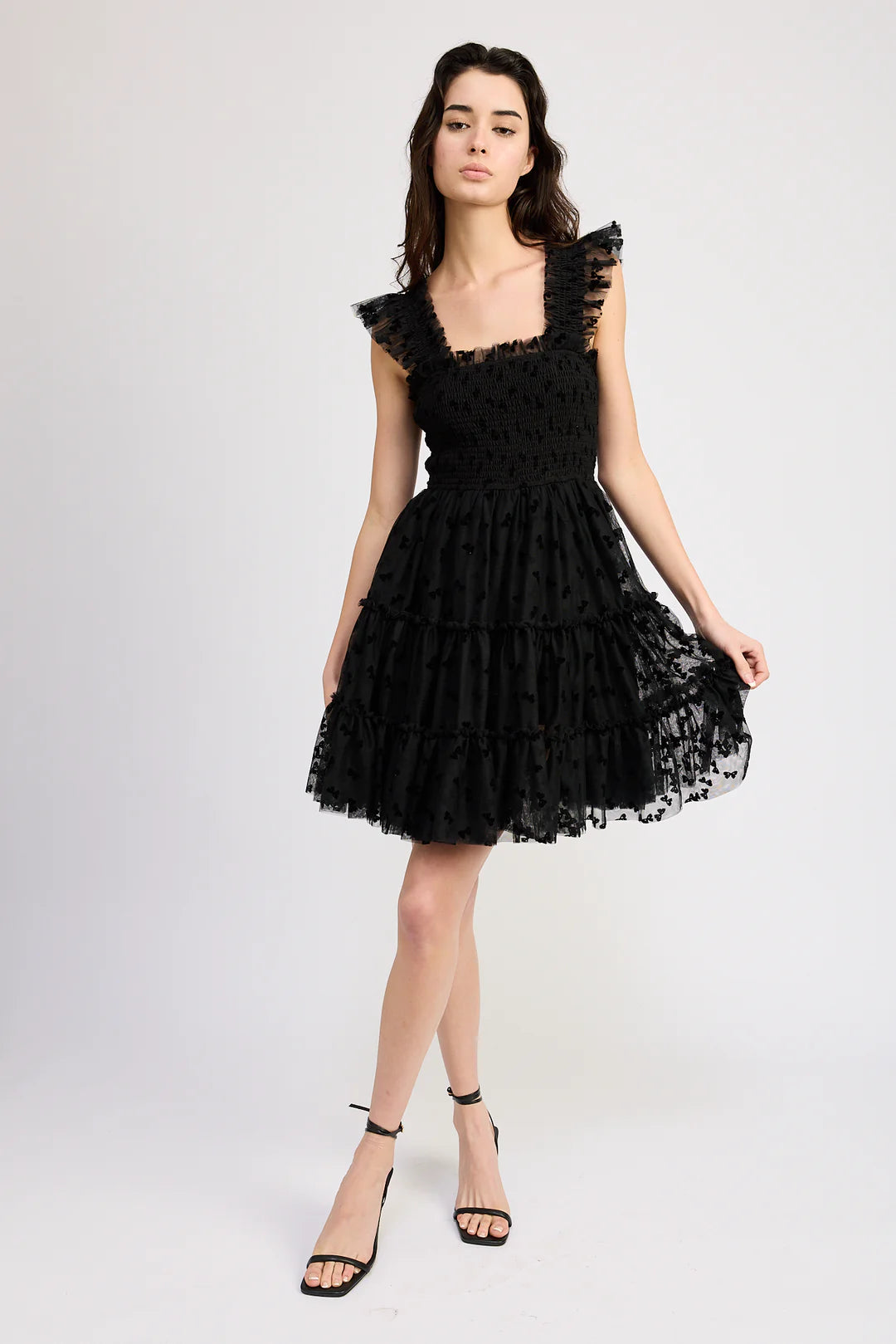 Black Casey Mini Dress Chic Halter Mini Dress