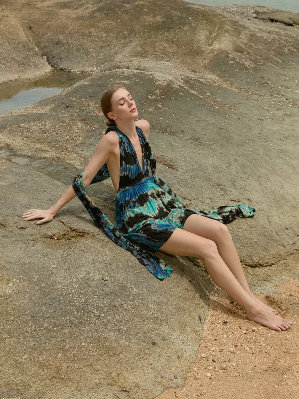 Butterfly Infinity Mini Dress Tie Dye Classic Floral Mini Dress