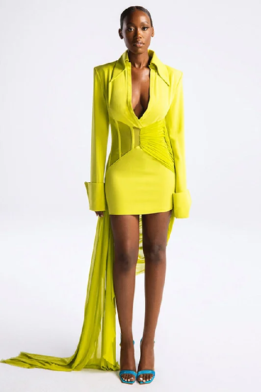 Draped Mesh Corset Mini Dress Elegant Silk Mini Dress
